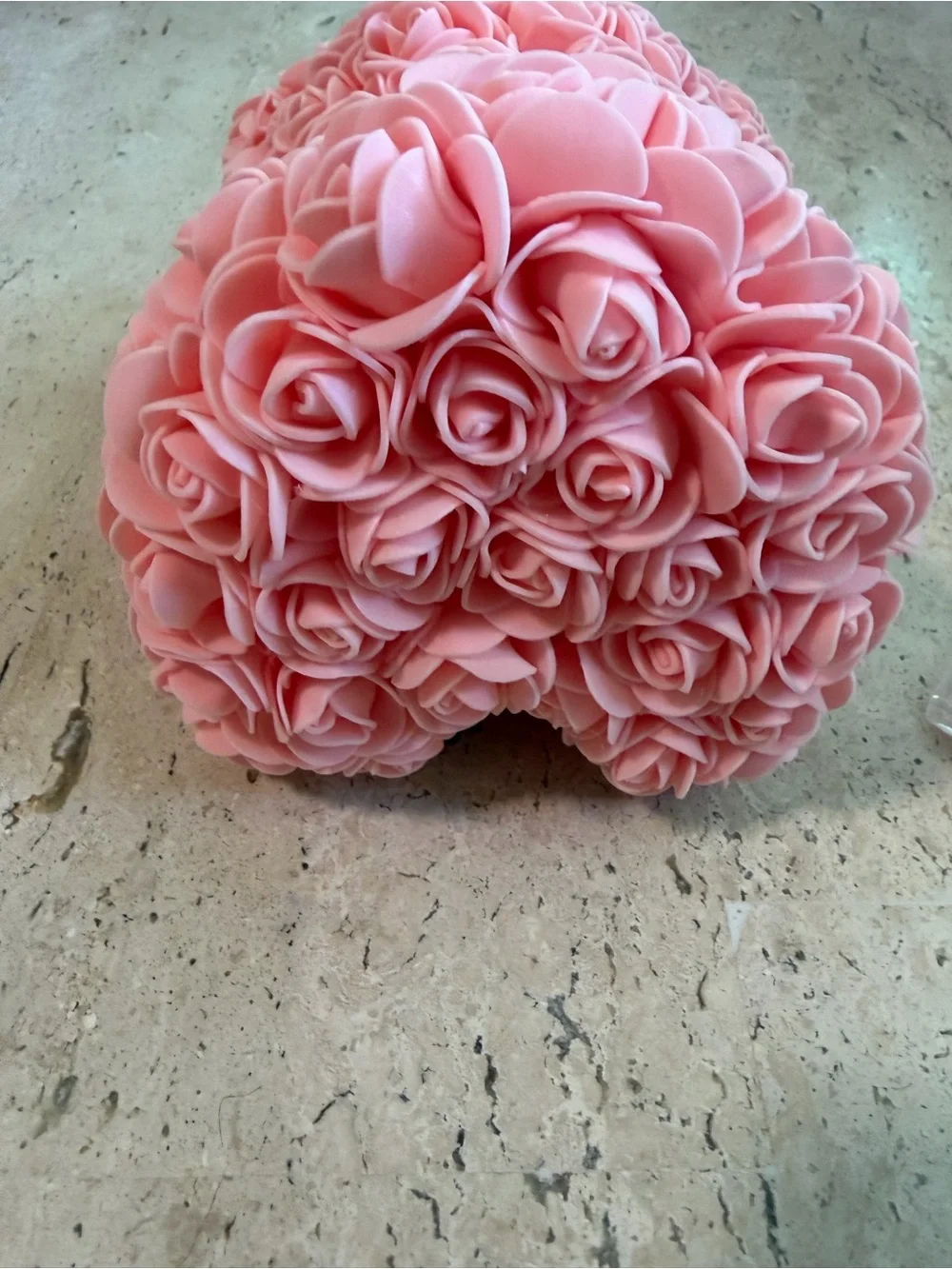 Adorable Pink Foam Rose Teddy Bear NEW “Just for You”